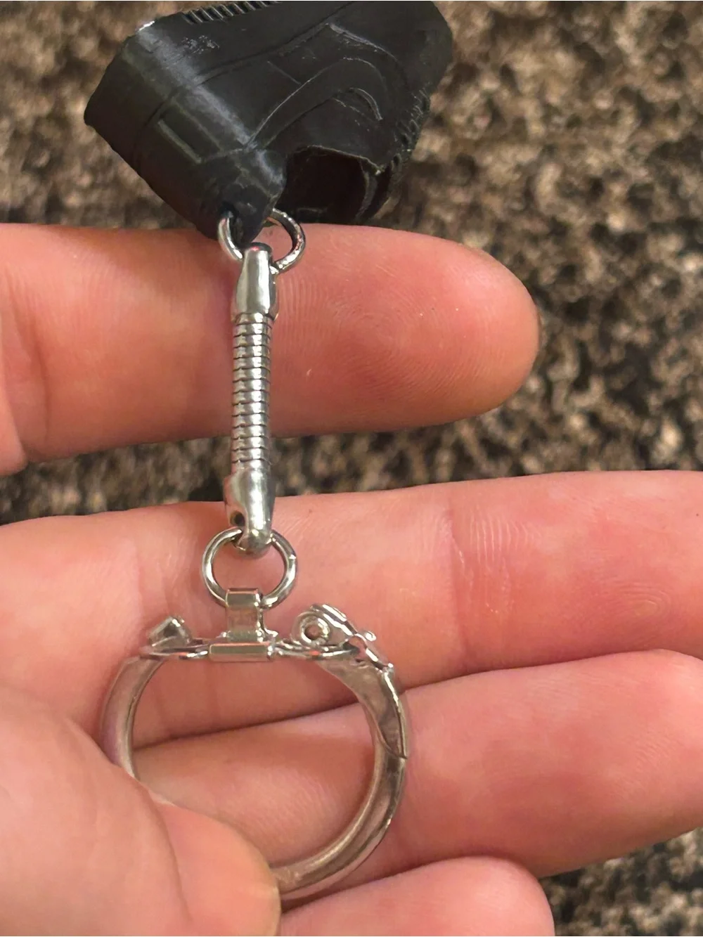 Black Men's Sneaker Keychain - Mini Shoe Accessory